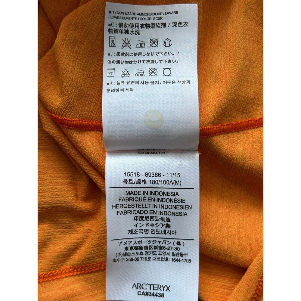 Arc'teryx Cormac Crew Short Sleeve Shirt Mens Medium Orange 15518 - Picture 5 of 8
